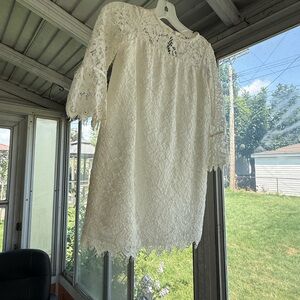 David's Bridal Ivory Lace Dress